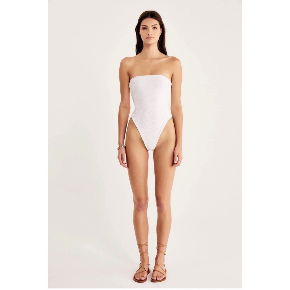 Rumer the Label NWT Rosa Bodysuit White‎ XS One Piece Swimsuit Strapless